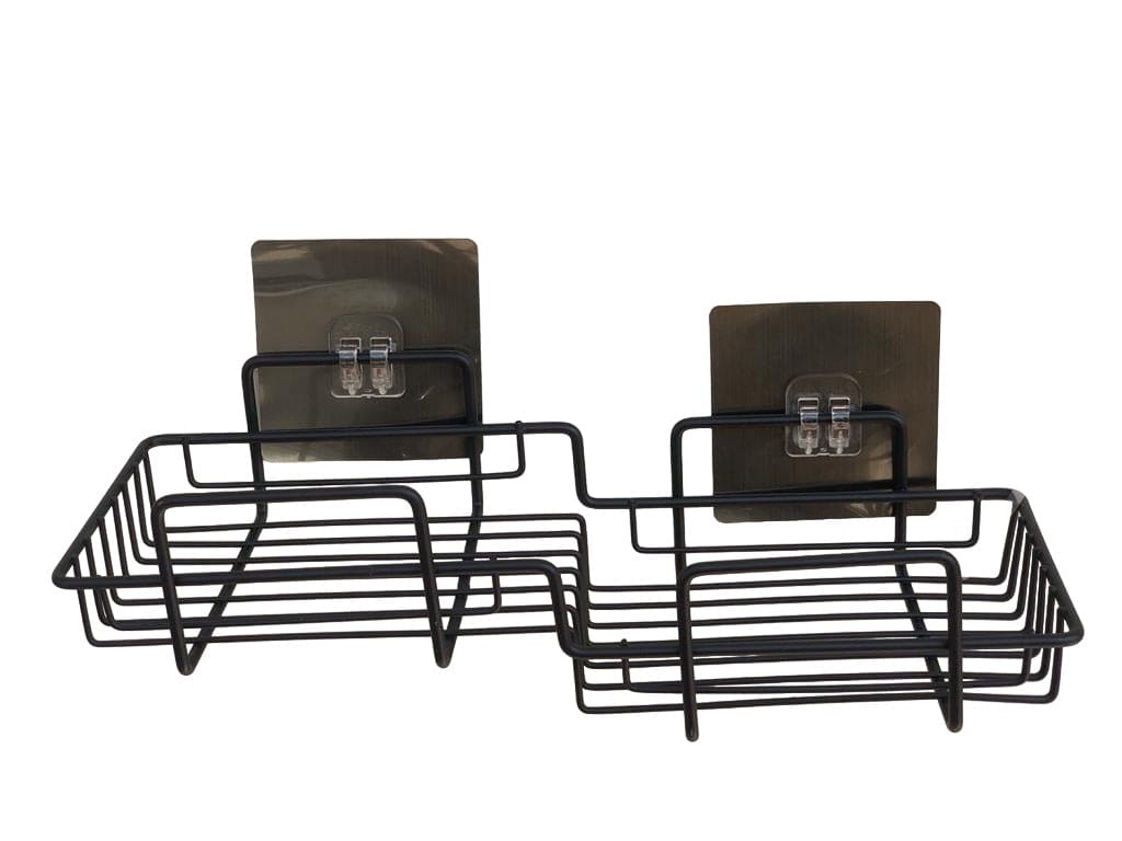 2 Step Shower Basket Shelf, Shampoo Holder Storage Rack, Wall-mounted Stainless Steel Bathroom Shelf, Free Punch Condiment Storage Basket, Kitchen Bathroom Storage Organizer 2 Step Shower Basket Shelf, Shampoo Holder Storage Rack, Wall-mounted Stainless Steel Bathroom Shelf, Free Punch Condiment Storage Basket, Kitchen Bathroom Storage Organizer